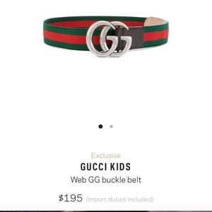 Gucci kids belt
